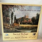 Sunsout Sacred Refuge 1000 Piece Jigsaw Puzzle By George Kovach 27 X 35. Fixed Price $19.99.