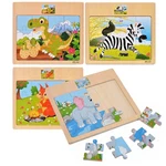 4 Pack Animal Wooden Jigsaw Puzzles 12 Piece Toddler Learning Toy Set Ages 2-5. Fixed Price $11.99.