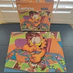 Rare Garfield Puzzle 500 Pc Jim Davis Cartoon Cat Complete American Publishing. Fixed Price $44.95.