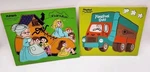 Vintage Wooden Playskool Puzzles Set Of 2 Old Woman Shoe & Truck 17-18 Pieces. Fixed Price $16.15.