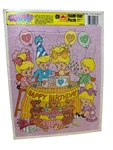 Vintage Quints 5 Times The Fun Golden Frame Tray Puzzle Happy Birthday. Fixed Price $13.00.
