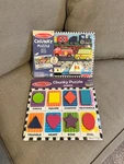 Melissa & Doug 2 Puzzles, Vehicles And Shapes, Includes Both Nwts. Fixed Price $12.00.