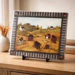 1996 Springbok Puzzle 500 Pc Village D'antan Hallmark Primitive Farm Happy Homes. Fixed Price $15.98.