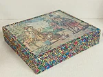 Vintage C.1900 Victorian 6 Sided Children's Block Cube Puzzle W/ Wooden Box. Fixed Price $50.00.