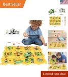 Plastic Floor Puzzles For Kids Ages 3-5, Track Car Play Set, Education.... Fixed Price $48.74.