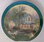 Sealed Vtg Ceaco Thomas Kinkade The Village Inn 750 Pc 24" Round Jigsaw Puzzle. Fixed Price $13.46.