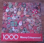 Vintage Merry Crispness! 1000 Piece Springbok Puzzle 24" X 30" Christmas Cookies. Fixed Price $45.00.