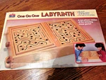 Labyrinth Maze Game One Two Player Version Wooden. Fixed Price $25.00.