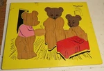 Vintage Playskool Wooden Puzzle The Three Bears Tray #185-10 Read Description. Fixed Price $7.98.
