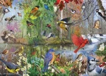 Cobble Hill Birds Of The Season 1000 Piece Jigsaw Puzzle By Christopher Vest. Fixed Price $24.14.
