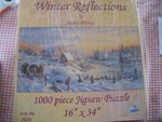Winter Reflections 1000 Pc Puzzle Mary Pettis #26220 Children Barn Snow Complete. Fixed Price $9.00.