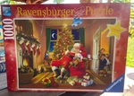 Ravensburger Christmas Limited Edition Santa's CAUGHT-1000 Piece Rare Puzzle. Fixed Price $25.00.