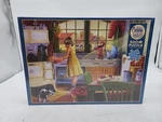 Cobble Hill Puzzle Apple Kitchen 500 Piece Poster Included Girl Cooking 40S. Fixed Price $14.99.