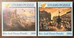 2X Lot: Bits & Pieces 1000 Pc Puzzles: Charming Tranquility Piccadilly Square. Fixed Price $19.25.