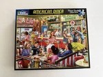 White Mountain Puzzle-american Diner- 1000 Piece Puzzle-complete With Poster. Fixed Price $7.25.