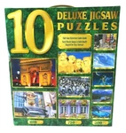 Deluxe Jigsaw Puzzle Sure-lox 10 In Box Total 6,750 Pieces Factory Sealed. Fixed Price $80.00.