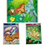 Disney Frame Tray Puzzle (3) 12PC 11X8" Rescuers Little Mermaid Duck Tales. Fixed Price $7.44.