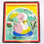 Vintage Playskool Magnetic Inlaid Plastic Puzzle Duck 6580A 10 Piece Usa. Fixed Price $11.69.