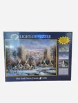 Light Up Puzzle Sealed Bits And Pieces 1000 Native Winter Scene Teepee Village. Fixed Price $49.99.