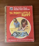 Vintage Little Golden Book 4 Frame Tray Puzzles The Poky Puppy. Fixed Price $9.99.