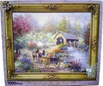 Covered Bridge The Art Of Nicky Boehme, 1,000 Piece Jigsaw Puzzle 25X18 N/b 2005. Fixed Price $12.50.