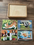 Melissa & Doug Wooden Jigsaw Puzzles In Box Pets 12-PIECE 4 Complete. Fixed Price $7.00.