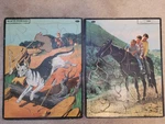 Vintage Rin Tin And Fury Western Frame Tray Puzzles By Whitman. Fixed Price $18.00.