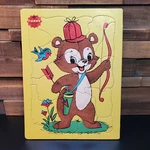 Vintage Furry Bear Inlaid Puzzle 9X13 Sta Place No 127 Made Usa Yellow Rare. Fixed Price $20.00.