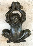 8"X5" Antique C.1885 Victorian Chinese Jester Architectural Salvage Doorknocker. Fixed Price $359.00.