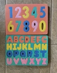 2 Lauri Foam Crepe Educational Puzzles Alphabet & Numbers Smoke Free Home 1980. Fixed Price $36.88.