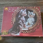 Vintage Set Of 2 Golden Fully Interlocking Jigsaw Puzzle KITTENS550. Fixed Price $26.99.
