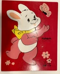 Puzzle Vintage Playskool Peter Rabbit Wooden 165-2 Red Pieces. Fixed Price $9.99.