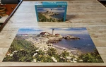 Encore Art Puzzle, White Roses At Portland Head, Maine, #06052, 500 Pieces. Fixed Price $8.00.