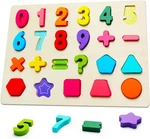Interactive Number Shape Puzzle Toy Montessori Learning For Toddlers Ages 2-5. Fixed Price $17.99.