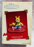 Hallmark Keepsake Ornament Arthur And Pal Perfect Christmas Skating Dog 2003. Fixed Price $15.95.