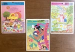 3 Vintage Frame Tray Puzzles Mickey Mouse, Spring Showers, Small Sailor Golden. Fixed Price $19.97.