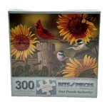 300 Puzzle Sunflower And Songbirds Cardinal 18X24 Bits Pieces. Fixed Price $18.97.