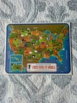 Vintage 1968 Rainbow Works United States Frame Tray Puzzle With Capitals Usa New. Fixed Price $19.99.