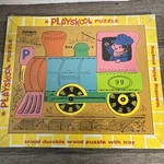 Vintage Playskool #275-34 Locomotive Wood Tray 12 Piece Board Puzzle Inlays New. Fixed Price $29.99.