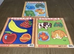 Vintage 1984 Chunkies The Very Thick Puzzle Set Of 3 Sharin Ages 2 5 Rare. Fixed Price $19.95.