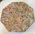 Vintage 1973 Springbok Octagonal Puzzle Postage Paid Stamps Complete 500+PCS. Fixed Price $42.00.