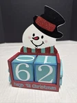 Hobby Lobby Snowman Wooden Block Advent Calendar Countdown To Christmas. Fixed Price $14.00.