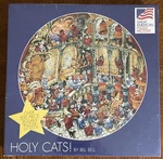 Great American Puzzle Factory - Holy Cats! Bill Bell Round 500+ Pieces New. Fixed Price $25.00.