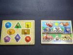 Melissa & Doug Jumbo Knob Wooden Puzzle Geometric Shapes Age 1+ - Lot Of 2. Fixed Price $23.15.