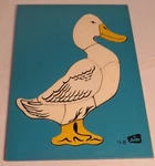 Vintage Rare Judy Wooden Puzzle White Duck Animal #15 Tray Complete Guc. Fixed Price $19.98.