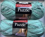 New Premier Puzzle Yarn Dominoes 7 Oz 328 Yards Acrylic Bulky Green. Fixed Price $18.99.