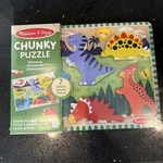 Melissa & Doug Dinosaur Wooden Chunky Puzzle (7 Pcs) - Fsc Certified Brand New. Fixed Price $15.80.