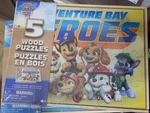 Spin Master Nickelodeon Paw Patrol 5 Pk Jigsaw Puzzle Woodn Storage Box New. Fixed Price $12.99.