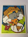Vintage Playskool Dumbo Elephant Fire Wooden Puzzle Disney Made Usa. Fixed Price $19.99.