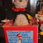 Schylling Cat Hat Dr. Seuss Classic Jack-in-the-box Toy. Fixed Price $50.00.